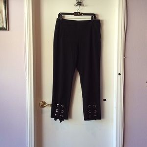 Funky Lace Up Tie Hollow Out Hem Side Pockets